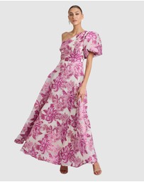 Romance by Honey and Beau - Seanna Puff Shoulder Maxi Dress
