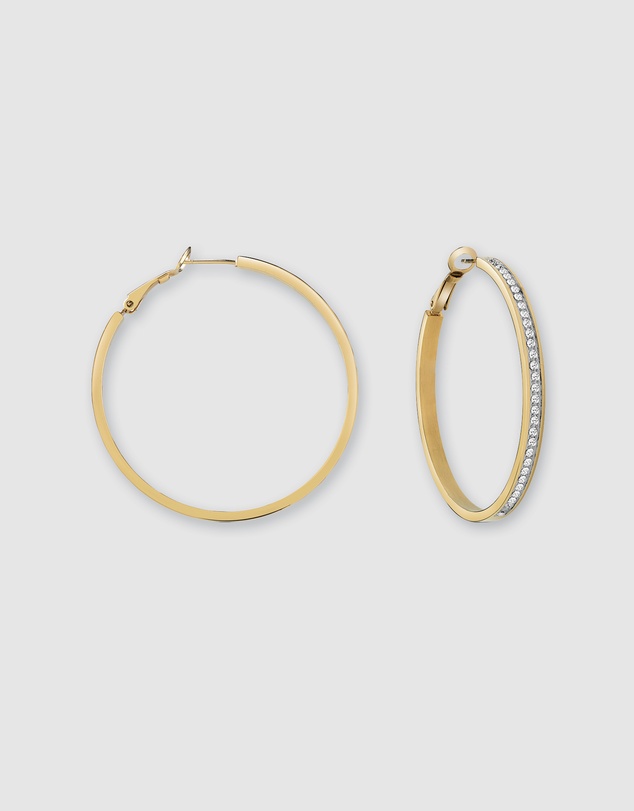 GUESS - Guess Colour My Day Gold Tone Hoop Earrings