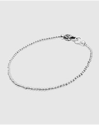 Nialaya Jewellery - Sterling Silver Beaded Bracelet