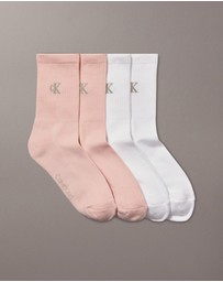Calvin Klein - 4-Pack CK Monogram Crew Socks