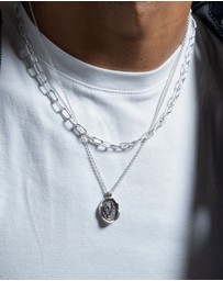 Dower & Hall - Men's 'Fly High' Phoenix Talisman Necklace In Sterling Silver