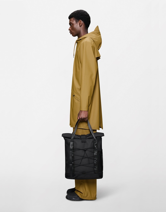 RAINS - Trail Rolltop Tote Bag Black