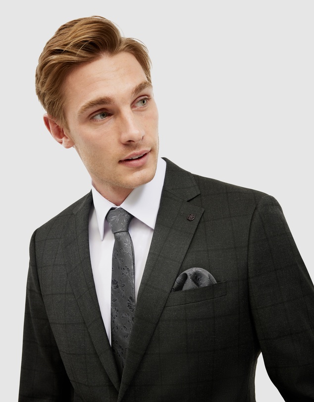 Politix - Windowpane Check Tailored Jacket