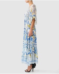 Camilla - Ruffle Sleeve Long Dress