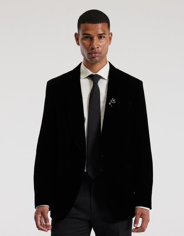 Calibre - Velvet Tuxedo Jacket Black