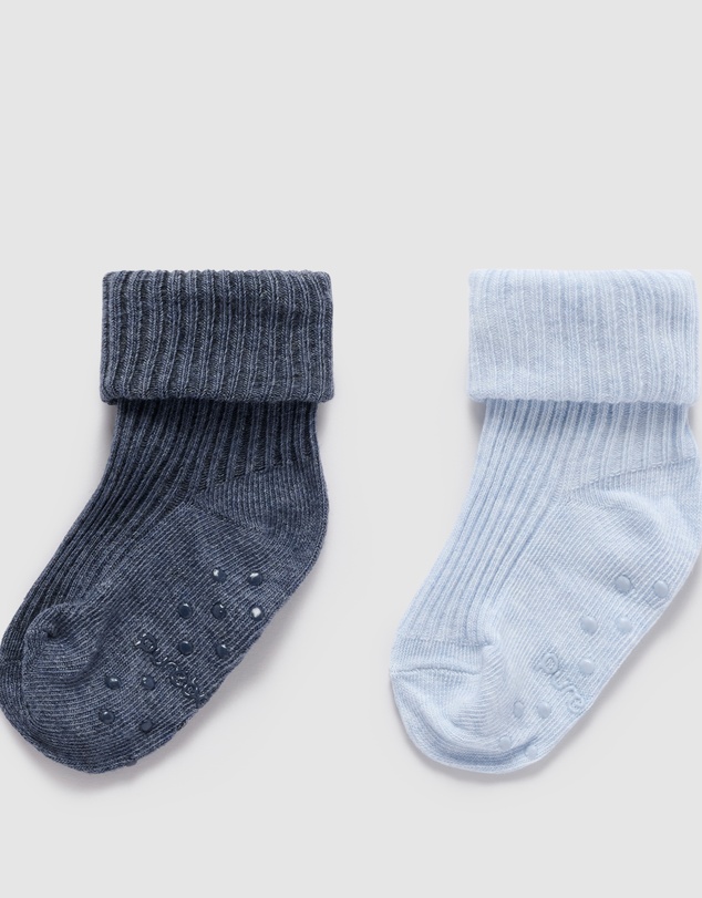 Purebaby - 3 Pack Rib Socks -Kids-Babies
