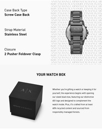 Armani Exchange - Gunmetal Chronograph Watch