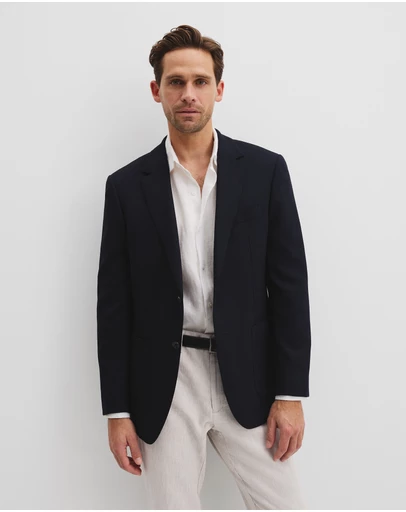 Country Road - Regular Textured Wool Stretch Blazer