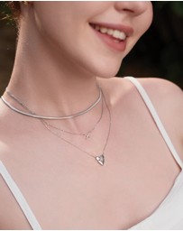 Ania Haie - Silver Kiss Pave Necklace