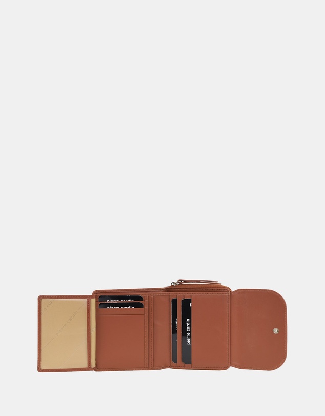 Pierre Cardin - Pierre Cardin Ladies Leather Tri-Fold Tab Wallet