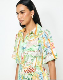 AERE - Lana Mini Shirt Dress