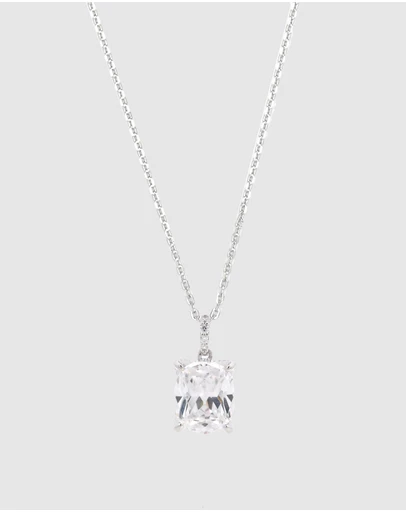 Georgini - Sydney Soirée Fairwater Elaine Cushion Cut Pendant Silver