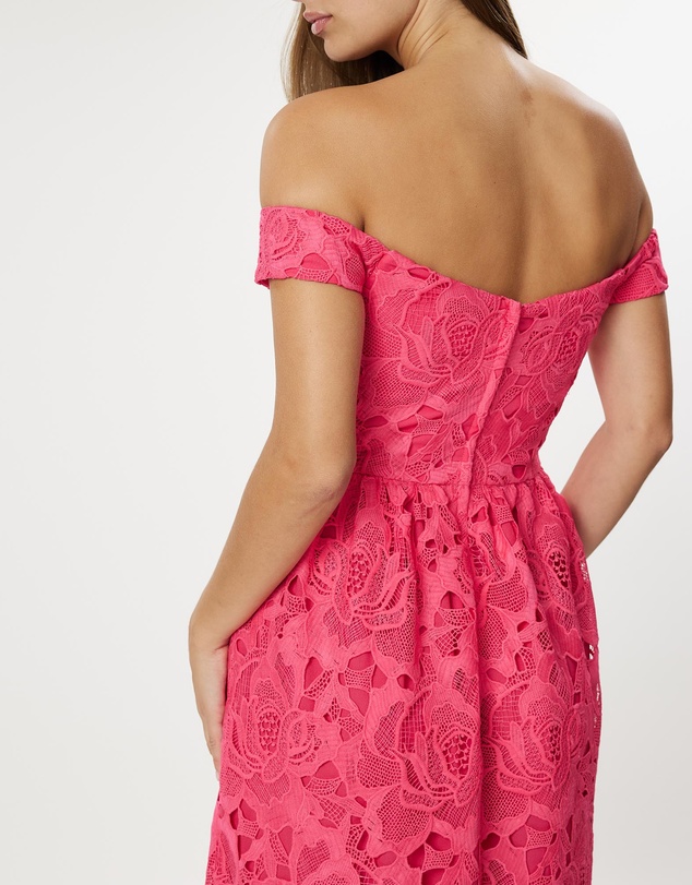 Romance by Honey and Beau - Eve Off Shoulder Midi Dress