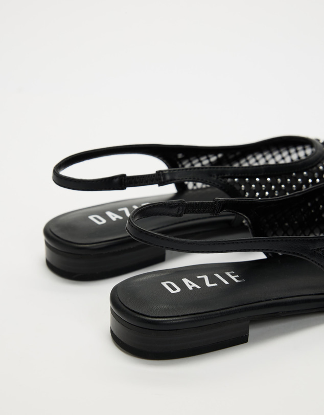 Dazie - Florence Mesh Diamante Flats