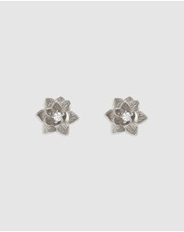 By Charlotte - Bloom Within Lotus Stud Earrings