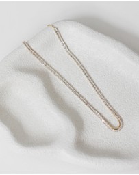 The White Collection - Sidney Necklace - Baguette Gold Bridal Necklace