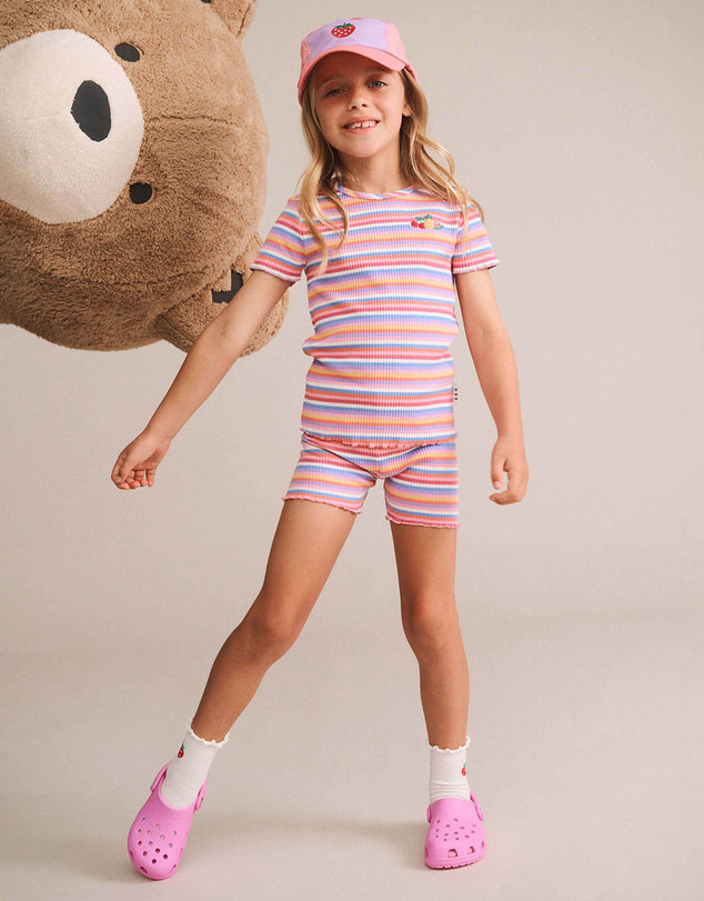 Huxbaby - Tropical Fruit Stripe Rib Tee - Babies-Teens
