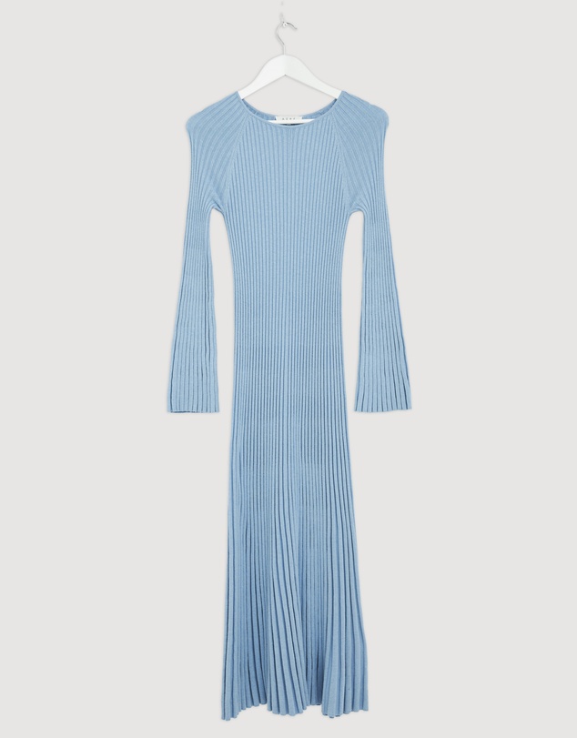 Revibe - Repaired AERE Indi Accordian Pleated Organic Knit Dress - AU 10