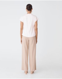 Forcast - Zafina Pleated Draped Top