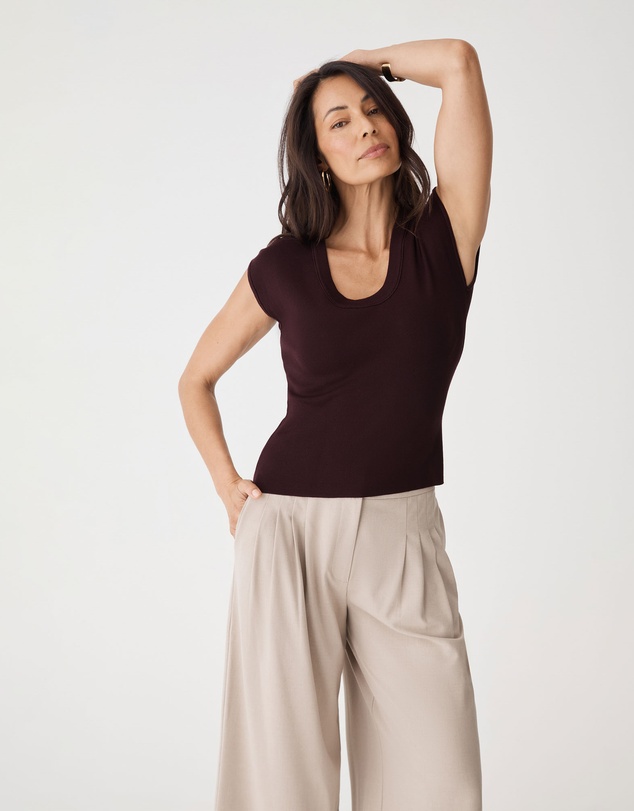 Forcast - Laura Tencel Scoop Neck Knit