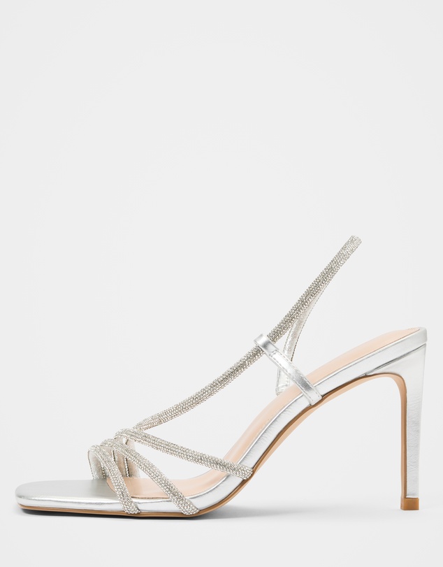 Forever New - Christine Asymmetrical Diamante Strapping Heels