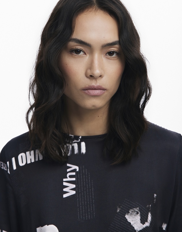 Desigual - Short newspaper dress
