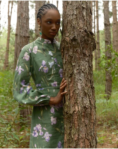 JUSTIN TONG - Eira Linen Midi Dress