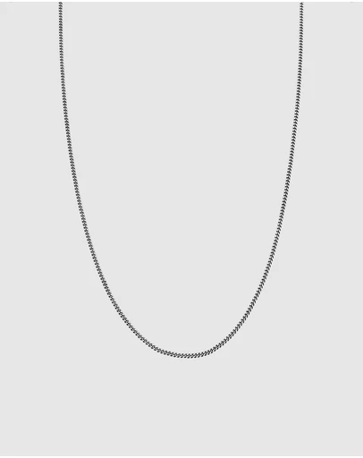 Haze & Glory - ICONIC EXCLUSIVE - Dark Silver Chain Necklace in Oxidised 925 Silver