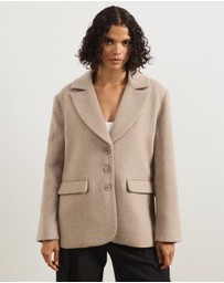 Atmos&Here - Ethel Wool Blend Oversized Blazer
