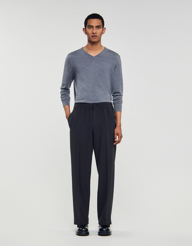 Sandro - Large Jersey Pants