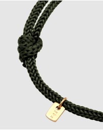 Kuzzoi - ICONIC EXCLUSIVE - Bracelet Men Oval Nylon in 925 Sterling Silver Gold Plated