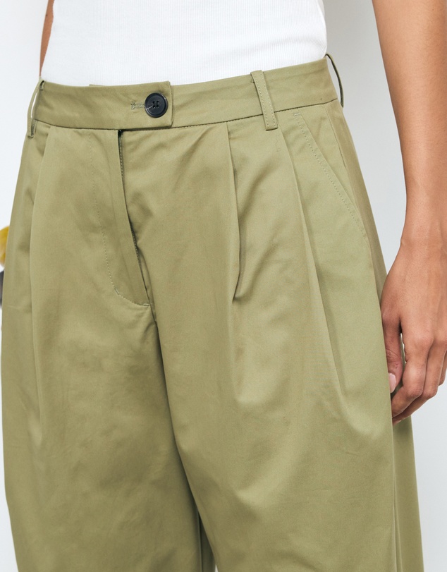 AERE - Sian Organic Cotton Barrel Leg Pants