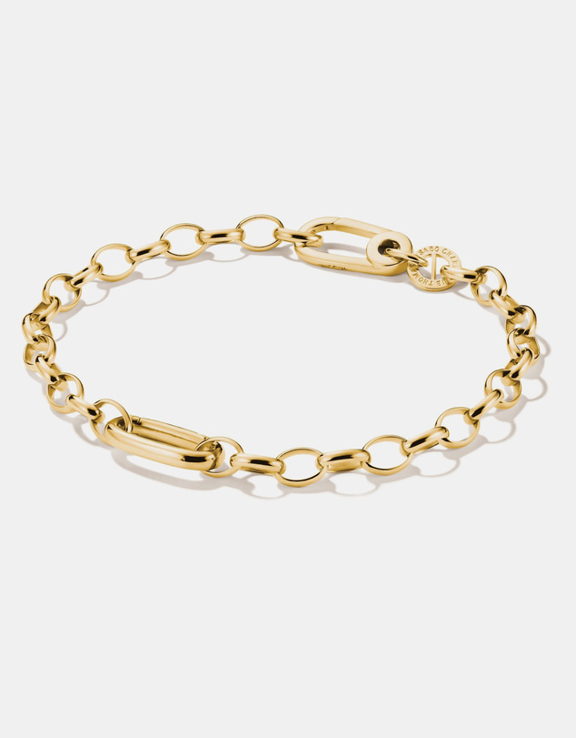 THOMAS SABO - Gold-Tone Stainless Steel Charm Club Bracelet with Connect Link