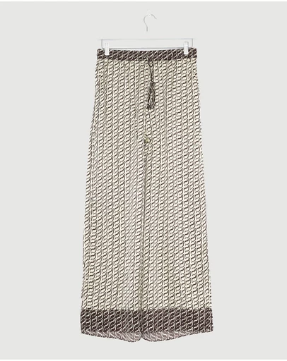 Revibe - Repaired Shona Joy Monogram Contrast Pants - AU 10