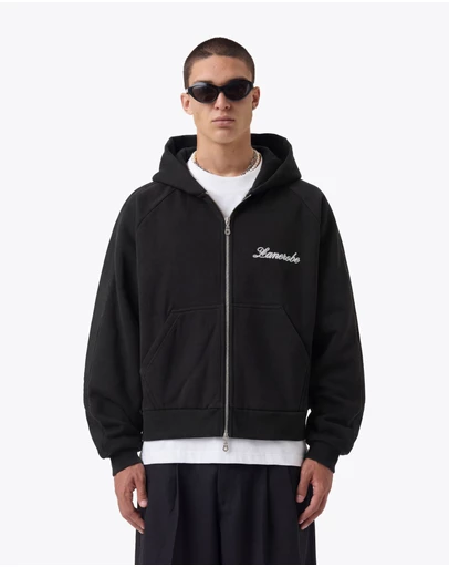 Zanerobe - Stitched Box Crop Hood Black
