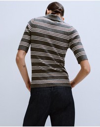 M.N.G - Striped Ribbed-Knit Sweater
