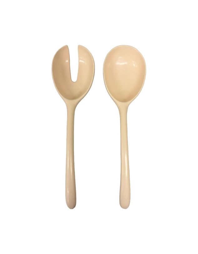 Urban Attitude - Urban Attitude LILA Large Paired Servers Length 30cm, Width 7.5cm (Spoon) - Stone Ivory