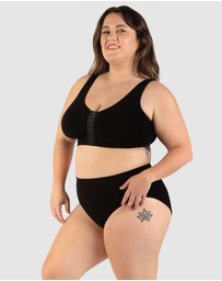 B Free Intimate Apparel - Full Bust Bamboo Padded Front Closure Wire Free Bra (E-F-G-H) Cup
