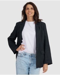 CAMIXA - Jackie Oversized Linen Blazer Jacket