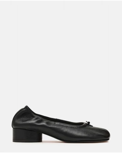 Steve Madden - Cyra Black Leather Heels