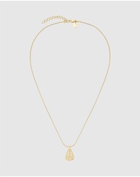 Rosefield - Pavé Striped Gold-Tone Necklace