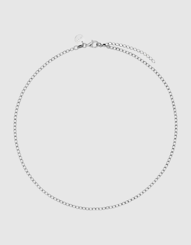 Najo - Quadrille Silver Necklace (45cm+ext)
