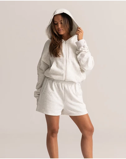 HyperLuxe The Label - Logo Embroidered Sweat Short