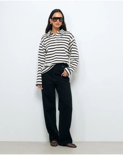 AERE - Stripe Cotton Polo