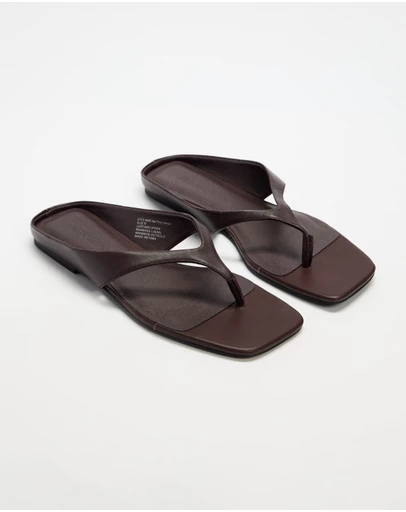 Atmos&Here - Sara Leather Thong Sandals