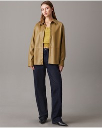 Calvin Klein Jeans - Faux Leather Shirt