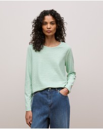 Trenery - Ottoman Marle Long Sleeve T-shirt in Peppermint