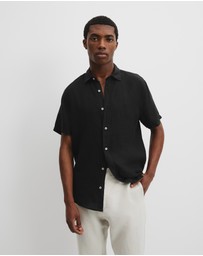 Country Road - Organically Grown Linen Regular Fit Short Sleeve Shirt