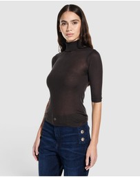 GUESS - Rib Lou Short Sleeve Sweater