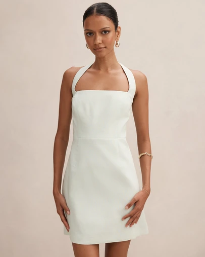Forever New Petite - Jade Petite Halter Neck Tie Mini Dress